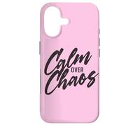 Calm Over Chaos, Encouraging Hand Lettered Message Case for iPhone 17