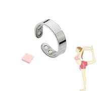 Calm Ring, Titanium Ion Magtherapy Lymphatic Drainage Rings Lymph Nodes Acupuncture Therapy Stainless Steel Ring For Women Men Health Jewelry Gifts, L, Stainless Steel, No Gemstone