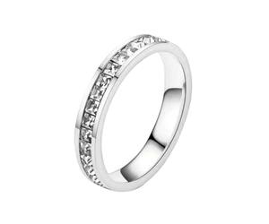 Calm Rings for Anxiety Female High End Light Non Fading Rose Gold Full Single Square Women's Jewelry E Boy Rings (A, C)