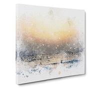 Calm Sea Canvas Print | Gallery Wrapped 30mm Frame Wall Art | 14x14 inches | Ready to Hang | Coastal Seascape Picture | Living Room Bedroom Lounge Office