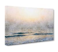 Calm Sea Canvas Print | Gallery Wrapped 30mm Frame Wall Art | 20x14 inches | Ready to Hang | Coastal Seascape Picture | Living Room Bedroom Lounge Office
