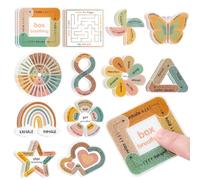 Calm Strips Anxiety Sensory Stickers for Kids, 36Pcs Different Textured Breathing Mindfulness Fidget for Teen Adults Mood Calming, Stress Relief at Office and Classroom Desk