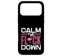 Calm the Flock Down Funny Flamingo Case for iPhone 17 Pro Max