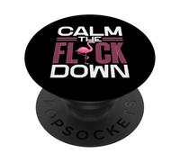 Calm the Flock Down Funny Flamingo PopSockets Adhesive PopGrip