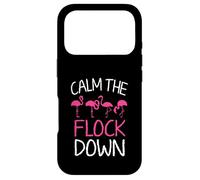 Calm The Flock Down Funny Pink Flamingo Summer Case for iPhone 17 Pro