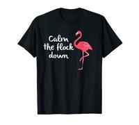 Calm the Flock Down Pink Flamingo Outfit T-Shirt T-Shirt