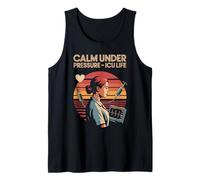 Calm Under Pressure ICU Life Nurse Pride Tank Top