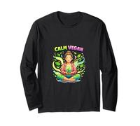 Calm Vegan Mindfulness Nature Inspired Lifestyle Art Long Sleeve T-Shirt
