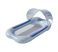 Calm Water Floating Lounger for Pool Days, Island fog blue