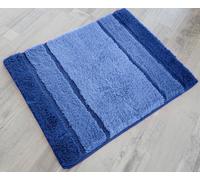 Calma Blue Bath Mat 55X65Cm - High-Low Design, Dense Pile, Non-Slip