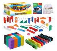 Calmado 1000-Piece Wooden Domino Set for Kids 4-12 - Includes Bag & Instructions