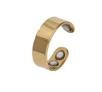 Calmara Magnetic Ring, 2025 Ring with Natural Powerful Magnets, Copper Magnetic Rings for Women & Men, Adjustable Stainless Steel, Better Sleep (Gold)