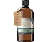 Calmer Solutions Camphor Essential Oil 100ml - 100% Pure & Natural Steam Distilled Cinnamomum Camphora Aromatherapy Oil - UK Made Fresh Herbal Essential Oil for Diffuser, Oil Burners & Home Fragrance