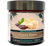 Calmer Solutions Cocoa Butter120ml - 100% Pure & Natural - Rich Moisturiser for Dry Skin, Stretch Marks & Scars - Ideal for Skincare, Massage, DIY Balms, Lotions & Soap Making
