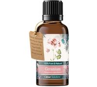 Calmer Solutions Geranium Essential Oil 30ml - 100% Pure & Natural - Floral Aromatherapy Oil for Balance, Skincare & Wellbeing - Ideal for Diffusers, Massage & DIY Blends