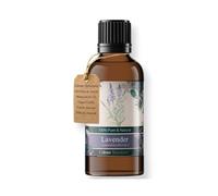 Calmer Solutions Lavender Essential Oil 50ml - 100% Pure & Natural Steam Distilled Lavandula Angustifolia Aromatherapy Oil - UK Made Floral Essential Oil for Diffuser, Massage, Bath & Home Fragrance