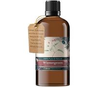 Calmer Solutions Wintergreen Essential Oil 100ml - 100% Pure & Natural - Menthol, Medicinal Aroma - for Massage Blends, Diffusers & DIY Aromatherapy - Made in The UK