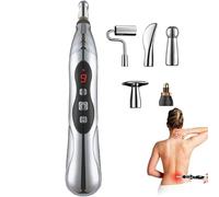 Calmera Acupuncture Healing Pen, Rechargeable Acupuncture Pen, Acupuncture Energy Pen, Pulse Relief Massage Pen with 5 Massage Heads, 9 Power Levels, Electric Meridians Acupuncture Machine
