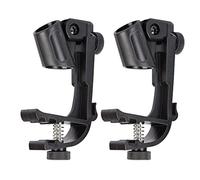 CalmGeek 2Pcs Drum Microphone Clips Drum Adjustable Microphone Holder Drum Hoop Rim Mount Shock Mount