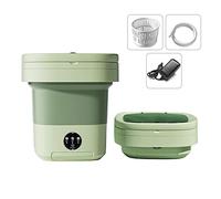 CalmGeek 8L Portable Mini Washing Machine with UV Foldable Spin Dryer with Drain Basket Drain Hose for Travel Housing