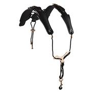 CalmGeek Adjustable Saxophone Strap Saxophone Harness Strap Padded Saxophone Shoulder Strap Leather Sax Strap Metal Hook for Tenor/Soprano/Alto Saxophones Clarinet