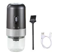 CalmGeek Lechnical Portable Electric Burr Coffee Grinder 13W 200ml USB Rechargeable Adjustable Setting Cordless Coffee Bean Grinder with Cleaning Brush for Travel Camping Office Household