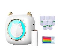 CalmGeek Mini Pocket Printer Portable Thermal Printer Machine Wireless BT Connection 203DPI for Picture Label DIY Handcraft List Meno Notes Journal Receipt Paper Instant Sticker with 1 Roll Thermal Pa