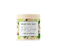 CalmGenix Lime & Ginger Foot Scrub with Dead Sea Foot Salts for Foot Spa | Exfoliator for Hard Skin, Cracked Heel | Natural Foot moisturiser Pedicure | 460g Foot Exfoliator Scrub Tub