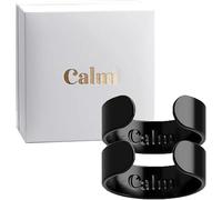 Calmi Ring - The Original Calmi Ring,2026 New CalmiRing Women Magnetic,Adjustable Magnetic Smart Ring for Anxiety Reduction,Refined Magnetic Smart Ring for Anxiety Reduction,Promote Sleep (Black*2)