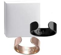 Calmi Ring - The Original Calmi Ring Women - 2026 New CalmiRing Women Magnetic, Adjustable Magnetic Smart Ring for Anxiety Reduction, Better Sleep, Improve Overall Health (Rose+Black)