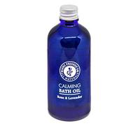 Calming Aromatherapy Bath Oil with Rose and Lavender Pure Essential Oils, Jojoba Seed Oil, Sunflower Seed Oil and Natural Vitamin E/Handmade/Natural/Vegan/Cruelty Free