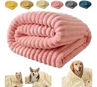 Calming Blanket for Dogs: A soft, ribbed plush throw designed specifically for pets. Suitable for use on sofas, dog beds, human beds, and travel carriers. Machine washable.