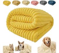 Calming Blanket for Dogs: A soft, ribbed plush throw designed specifically for pets. Suitable for use on sofas, dog beds, human beds, and travel carriers. Machine washable.