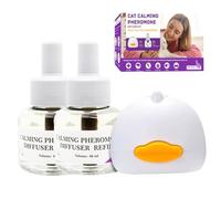 Calming Cat Diffuser, Multi -Cat Calming Diffuser, Behavioral Support Relaxing Heating Diffuser, 95ml Plug-in Natural Relieve Spray for Indoor and Outdoor, By s