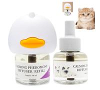 Calming Cat Diffuser, Multi Cat Calming Diffuser - Soothing Behavior Support Stress Diffuser | 95ml Plug-in Portable Natural Solution for Veterinary Visits, Kittens, Inland Travel