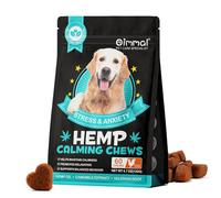 Calming Chews for Dogs with Anxiety and Stress - 60 Soft Dog Calming Treats - Storms, Barking, Separation - Valerian Root - Melatonin, Dog Anxiety Relief (Chicken)