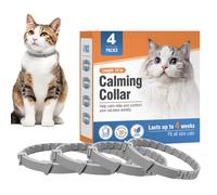 Calming Collar for Cats - 4 Pieces Ease Cat's Collar | Pheromone Collar Lasts 30 Days | Waterproof Puppy Calming Collar | Stress Separation and Relieve Bad Behavior Calming Collar for Dogs