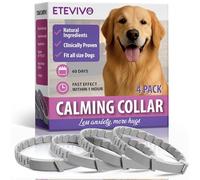 Calming Collar for Dogs 4 Pack - Dog Pheromone Collars Anxiety Relief, Stress & Separation - 25 Inches Adjustable Fits Small Medium Large Dogs - Long Lasting 60 Days, Helps Reduce Bad Behavior