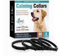 Calming Collar for Pets 4 Pack Calming pet Collars Adjustable Soother Pet Calming Collars Anxiety Relief Stress Pheromone Collar for Pet Comfort Pet Calm Collars Lasts 30 Days (dog black)