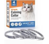 Calming Collar for Pets 4 Pack Calming pet Collars Adjustable Soother Pet Calming Collars Anxiety Relief Stress Pheromone Collar for Pet Comfort Pet Calm Collars Lasts 30 Days (Cat Grey)