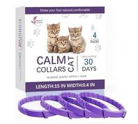 Calming Collar for Pets 4 Pack Calming pet Collars Adjustable Soother Pet Calming Collars Anxiety Relief Stress Pheromone Collar for Pet Comfort Pet Calm Collars Lasts 30 Days (Cat Purple)