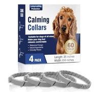 Calming Collar for Pets 4 Pack Calming pet Collars Adjustable Soother Pet Calming Collars Anxiety Relief Stress Pheromone Collar for Pet Comfort Pet Calm Collars Lasts 30 Days (Dog Grey)