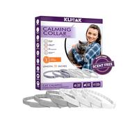Calming Collars for Cats 6 Pack Grey & White Pheromone Cat Anxiety Collar Natural Stress Relief for Scratching, Marking & Loud Noises Adjustable Calming Collar for Kittens & Cats