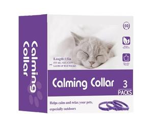 Calming Collars for Indoor Cats | Adjustable and Natural for Pets | Soothing Collar for Cats, Indoor and Outdoor, New Home, Moving, Travel, Loud Noises, Stranger, Train