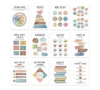 Calming Corner Poster, Emotional Regulation Chart, Kids' Calm Down Mindfulness Post Social Learning Visual Guide for Children and Adults, 10.04x13.98 Inches