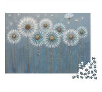 Calming Dandelion 1000 Piece Jigsaw for Adults Thick Paper Puzzle Educational Dandelion Game for Wall Art Decor 70x50cm/1000pcs