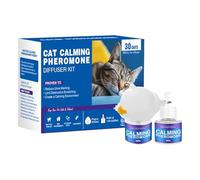 Calming Diffuser for Cats, Pheromone Diffuser Refill for Cats, Relaxing Chapel 60 Days in Cat Calming Stress Against Aggression for Pets Kittens, Diff Refill