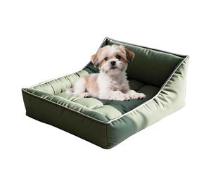Calming Dog Bed, Anti-Anxiety Dog Couch, Super Soft Dogs Sofa Bed, Comfort Cats Sofa with Anti-Slip Bottom for Small Medium Dogs And Cats,Grey,L