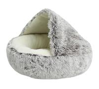 Calming Dog Bed & Cat Bed, for Pets 2.5-45K, Fluffy Plush Puppy Cushion, Kitten Cave, Small Dog Donut Cave, Indoor Cat Sleeping Bag, Soft Warm Pet Sleeping Pillow,Coffee 1 Short Plush,70 CM（<12.5KG)