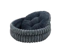 Calming Dog Bed, Donut Cat Cushion, 20 Inches Round Calming Washable Removable Bed Couch Mat for Puppy Kitten Sleeping Indoor Outdoor Pets Dog